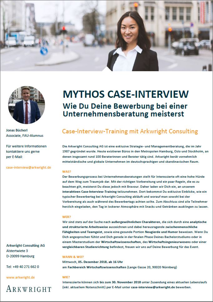 Zum Artikel "Case-Interview-Training mit Arkwright Consulting"