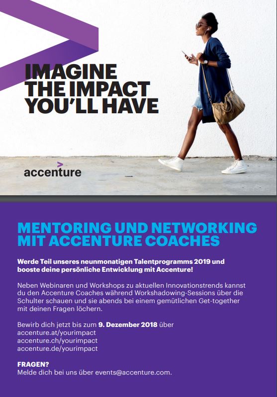 Zum Artikel "Mentoring und Networking mit Accenture Coaches"