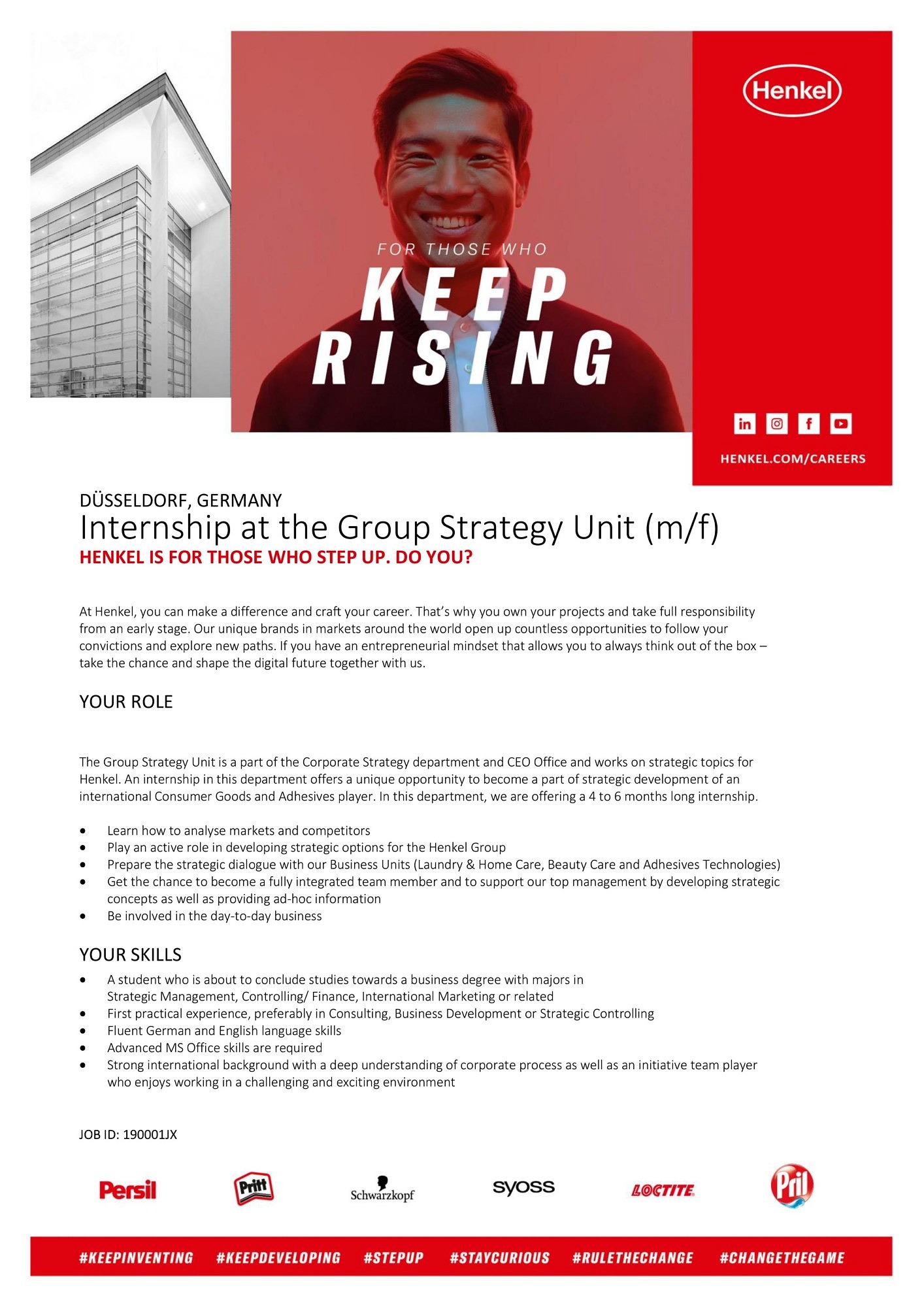 Zum Artikel "Henkel AG: Internship at the Group Strategy Unit (m/f/d)"