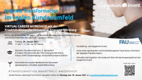 Zum Artikel "Virtual Career Workshop mit Capgemini Invent"