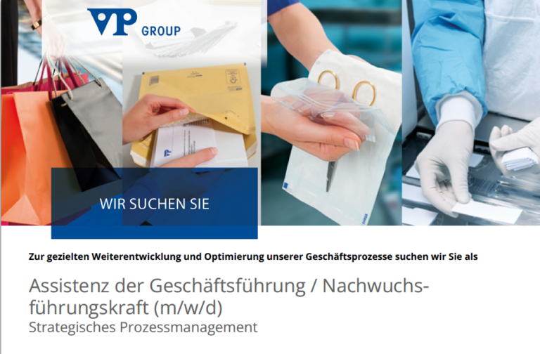 Stellenausschreibung Assistenz der Geschäftsführung / Nachwuchsführungskraft (m/w/d)