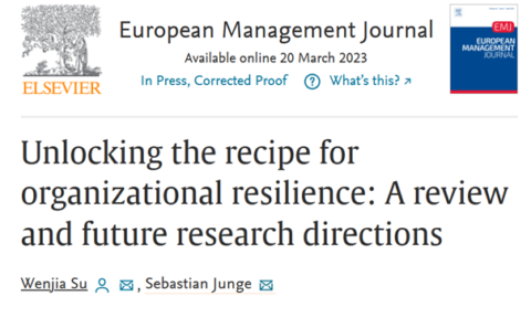 Zum Artikel "Neue Veröffentlichung zur Wiederstandfähigkeit von Unternehmen in Krisenzeiten im European Management Journal"